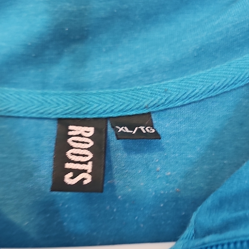 Roots Teal Zip-Up Women's Sweater - Picture 2 of 4